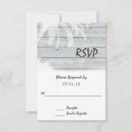Palmeras en Wood Beach Wedding RSVP