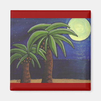 Palmeras junto al mar - imán