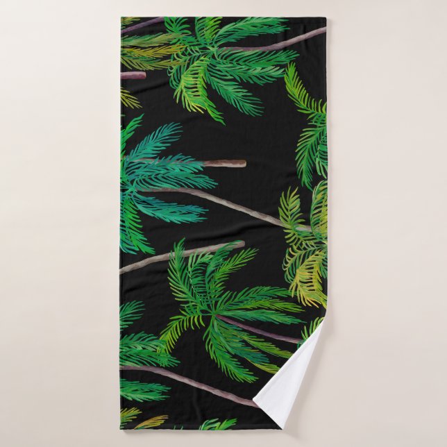Palmeras: Patrón de verano acrílico. (Toalla de baño)