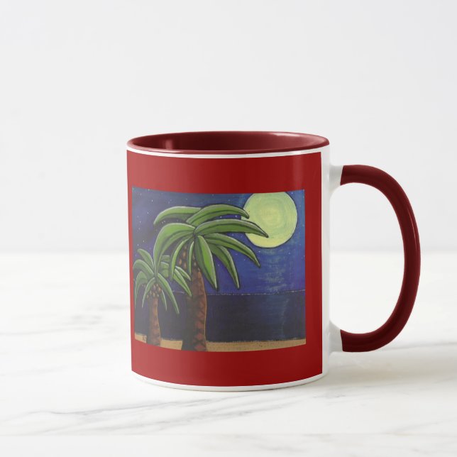 Palmeras por el mar - taza (Derecha)
