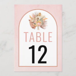 Palmeras secas y pampas pasto boda rosa suave