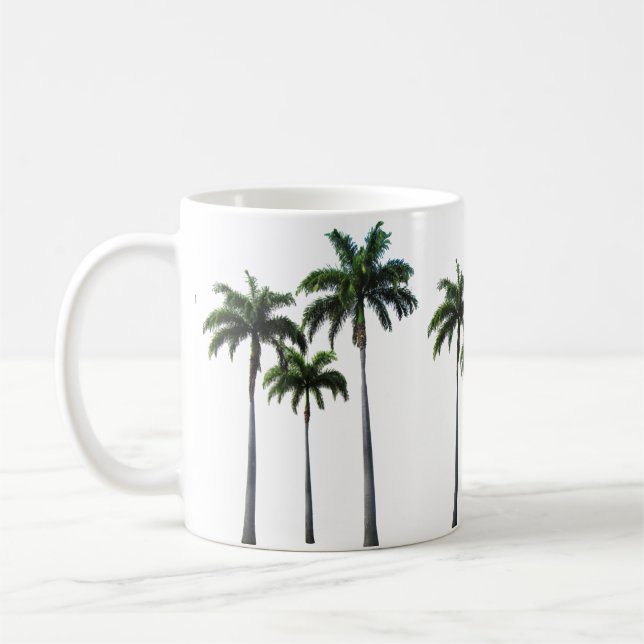 - Palmeras - taza blanca clásica tropical (Izquierda)
