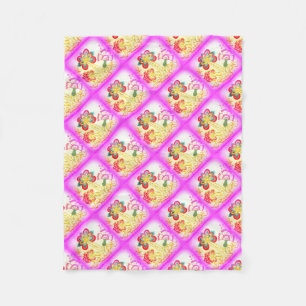 palmeras tropicales rosadas cobija de pulga