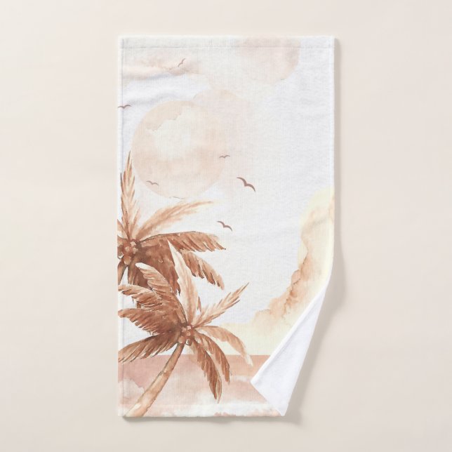 Palmeras Tropicales Rústicas (Toalla de mano)