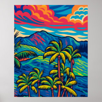 Palmeras tropicales y arte pop de la montaña Ko'ol