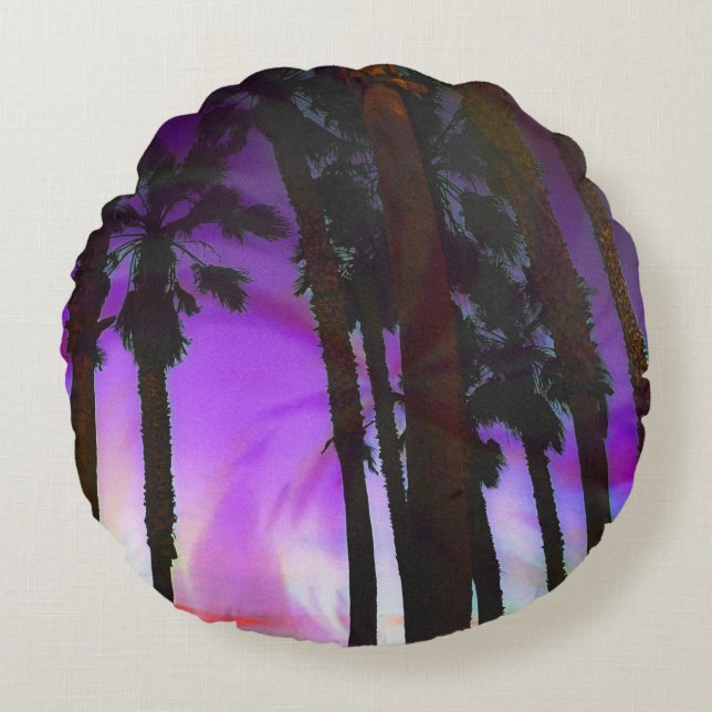 Palmeras violetas de almohada redonda (Anverso)