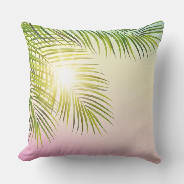 Palmeras y almohada al aire libre (Anverso)