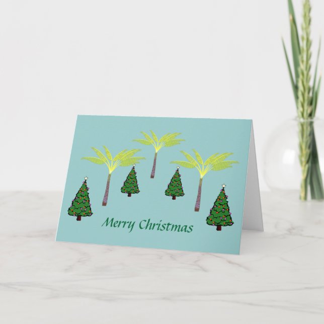 Palmeras y árboles de Navidad (Anverso)