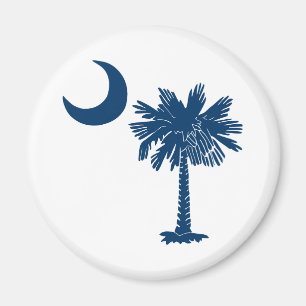 Palmetto azul en el imán blanco