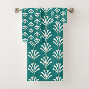 Palmettos blancos y poner crema del art déco de
