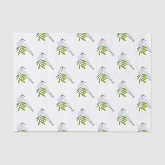 Palo con papel de tejido de rama de olivo (Anverso)