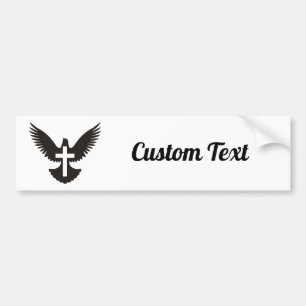 Palo con pegatina de parachoques cruzados