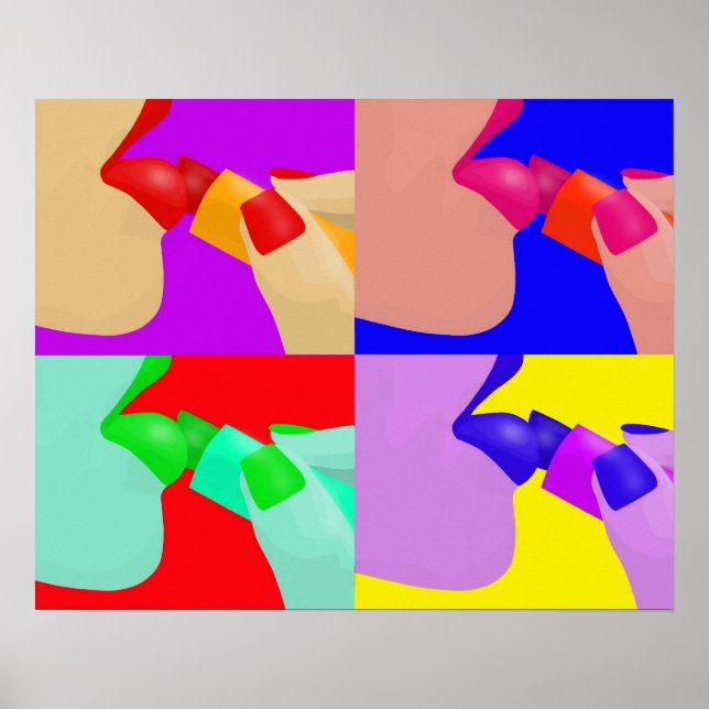 Palo de labios - poster de arte pop (Frente)