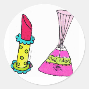Palo de labios y Pegatinas polacos de uñas