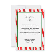 Palo de Menta Navidad - Invitación de Recepción