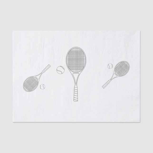 Palo del tenis y papel seda de la bola (Anverso)