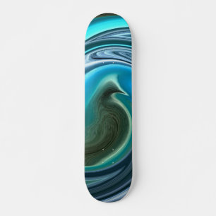 Palo Resumen En El Skateboard Aqua