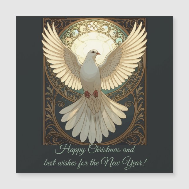 Paloma angelical arte vintage vector Art Nouveau (Anverso)