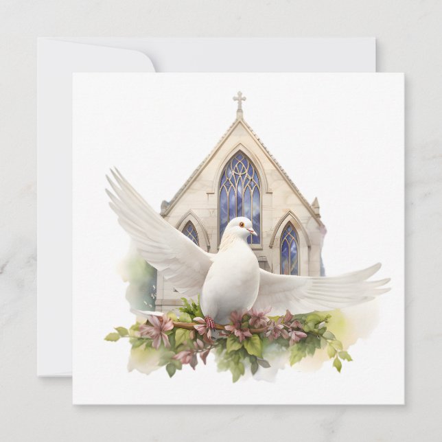 Paloma blanca con iglesia (Anverso)