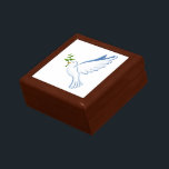 Paloma de la caja de la baratija<br><div class="desc">Caja de la baratija mostrada en madera de roble de oro con una impresión de la paloma. Modifique este artículo para requisitos particulares o cómprelo como es.</div>