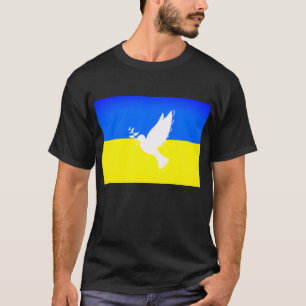 Paloma de la Paz Camiseta de la Bandera de Ucrania