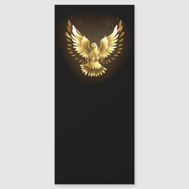 Paloma de la Paz de falso papel de oro sobre negro (Anverso)