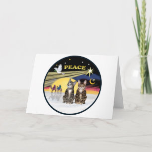 Paloma de Navidad - Dos gatos de mesa