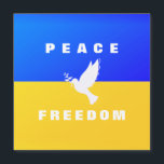 Paloma de paz - Bandera de Ucrania - Paz - Liberta<br><div class="desc">Ucrania - Paz - Bandera ucraniana - Apoyo a la libertad - Solidaridad - Juntos fuertes - ¡Victoria de la libertad! Hagamos del mundo un lugar mejor - ¡todos juntos! Un mundo mejor comienza - depende - ¡los necesita también! Puede transferir a más de 1000 productos Zazzle. Redimensionar y mover...</div>