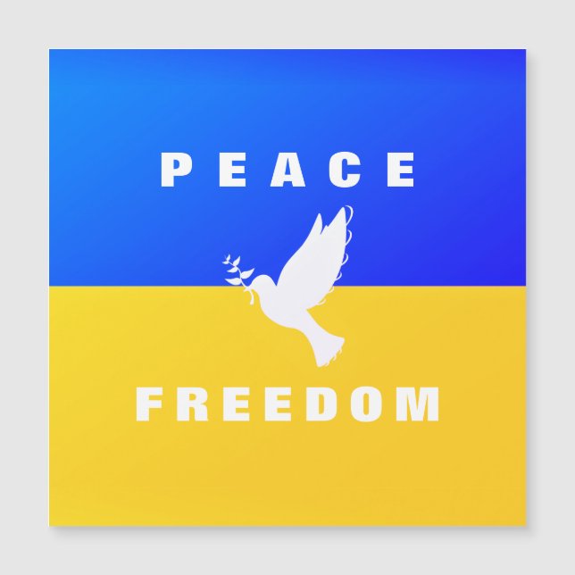 Paloma de paz - Bandera de Ucrania - Paz - Liberta (Anverso)