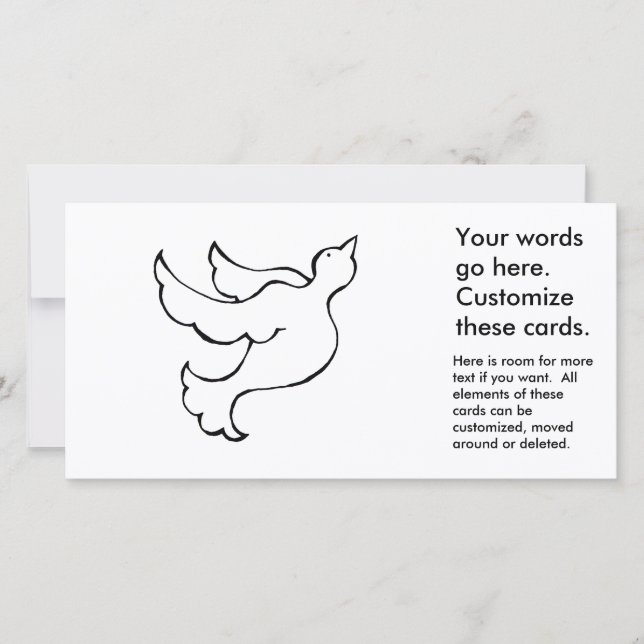 Paloma volando ave esperanzadora divertido dibujo  (Anverso)