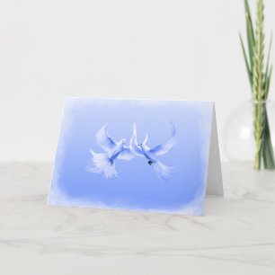 "Palomas azules del sauce" tarjeta de felicitación