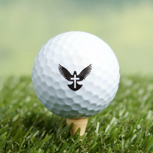 Palomas con pelotas de golf de cruz (Camiseta in situ)
