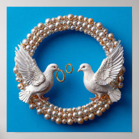 Palomas de boda Amor Cielo Romance Arte 🕊️💖☁️✨
