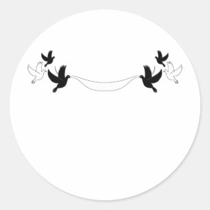 Palomas que llevan a los pegatinas de la bandera