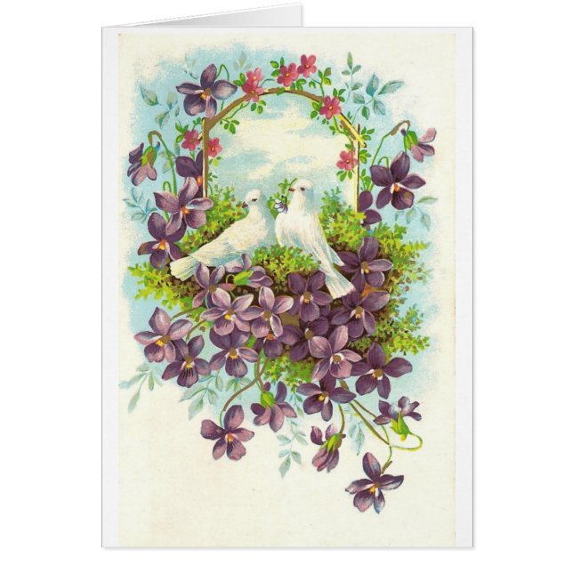 Palomas y flores (Frente)