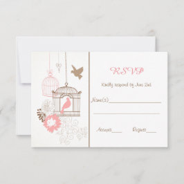 Palomas y jaulas - tarjetas de respuesta RSVP
