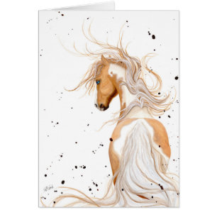 Palomino majestuoso del caballo por la tarjeta de