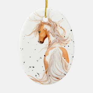Palomino Pintura Ornamento de Caballo de Bihrle