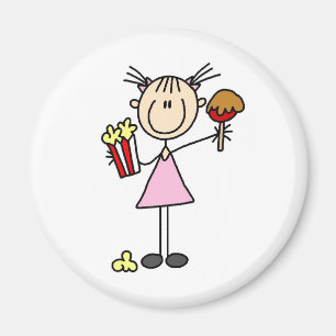 Palomitas De Maíz Y Manzana De Caramelo En El Imán