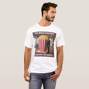 Palomitas Todos los hombres camiseta blanca