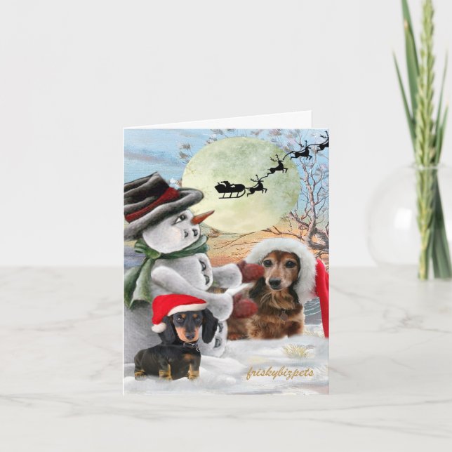 Pals del Dachshund presentados con las tarjetas (Anverso)