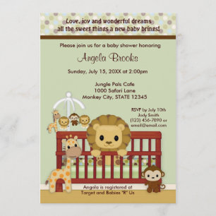 Pals JPN-L de la selva de la invitación de Baby