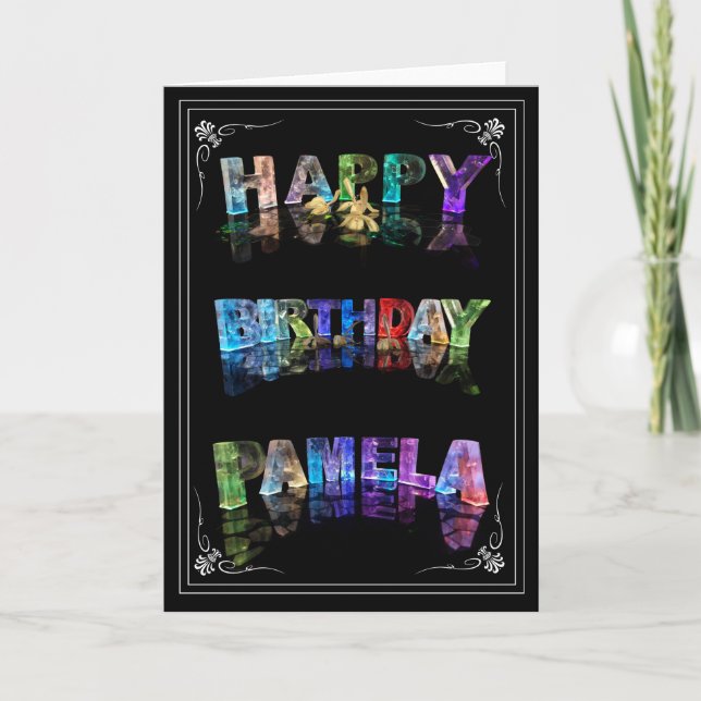 Pamela - nombre en la tarjeta de felicitación de (Anverso)