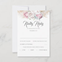 Pampas Boda de Grass y Rey Rosa Protea RSVP