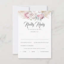 Pampas Boda de Grass y Rey Rosa Protea RSVP