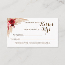 Pampas cuántos besos para la tarjeta de juegos de