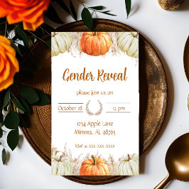 Pampas de calabaza Género Invitación a revelar