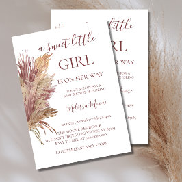 Pampas elegancia mauve invitación a la ducha de be