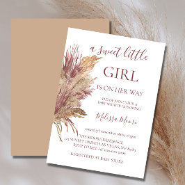 Pampas elegancia mauve invitación a la ducha de be