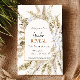 Pampas florales Género Invitación a revelar
